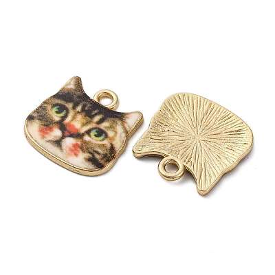 Alloy Enamel Pendants ENAM-V002-04G-04-1