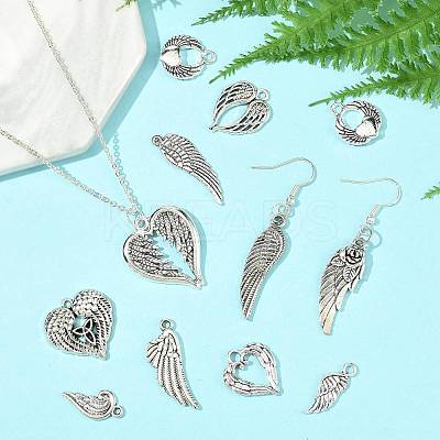 48Pcs 12 Styles Tibetan Style Alloy Pendants FIND-FS0004-86-1