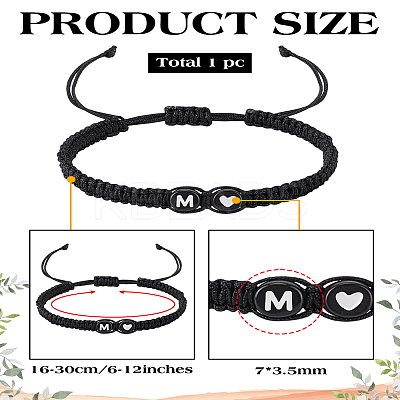 1Pc Adjustable Nylon Cord Braided Bracelets for Women Men BJEW-LP0001-31A-M-1