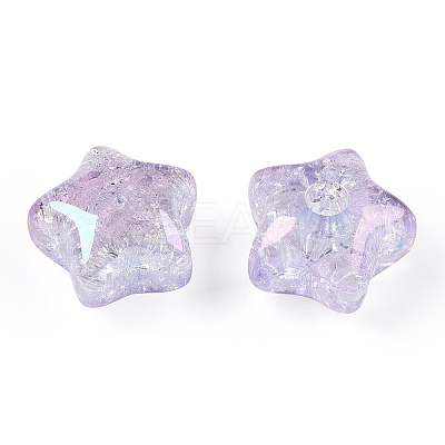 Transparent Crackle Acrylic Beads TACR-S148-03E-1