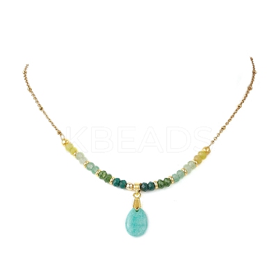 Natural Malaysia Jade Pendant Nekclaces NJEW-JN05917-03-1