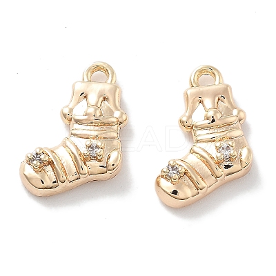 Micro Pave Clear Cubic Zirconia Pendants KK-M102-02G-1