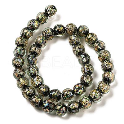 Handmade Dichroic Foil Glass Beads Strands DICH-U001-05H-1