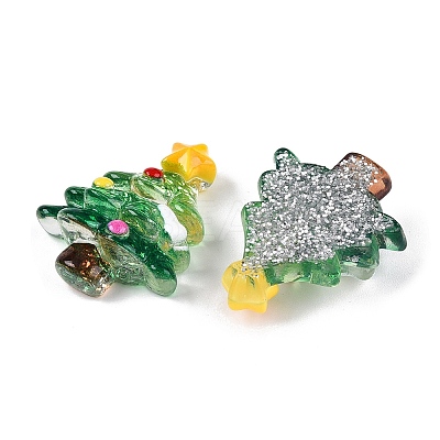 Christmas Theme Transparent Epoxy Resin Decoden Cabochons CRES-T025-01F-1