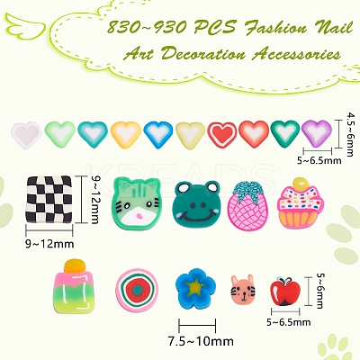 Handmade Polymer Clay Cabochons CLAY-SZ0001-49-1