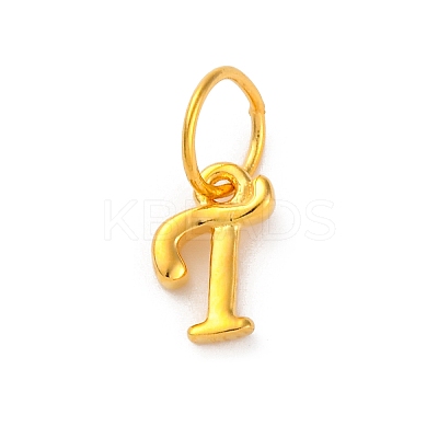925 Sterling Silver Letter Charms with Jump Rings STER-R008-01G-T-1