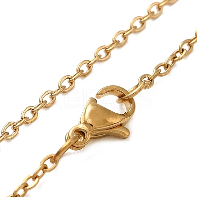Triangle Cubic Zirconia Pendant Necklaces NJEW-F303-01G-1