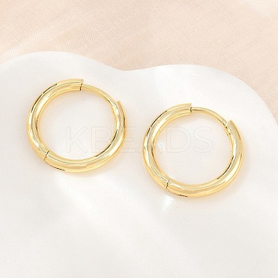 Brass Huggie Hoop Earrings Earrings KK-CBA8A92-03G-1