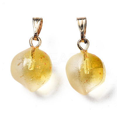 Two Tone Transparent Spray Painted Glass Pendants LS-X-GLAA-N035-015-C04-1
