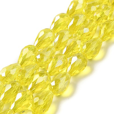 Electroplate Glass Beads Strands LS-EGLA-D015-15x10mm-30-A-1