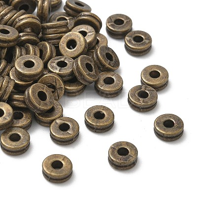 Tibetan Style Flat Round Alloy Spacers Beads LS-X-TIBEP-S293-070AB-LF-1