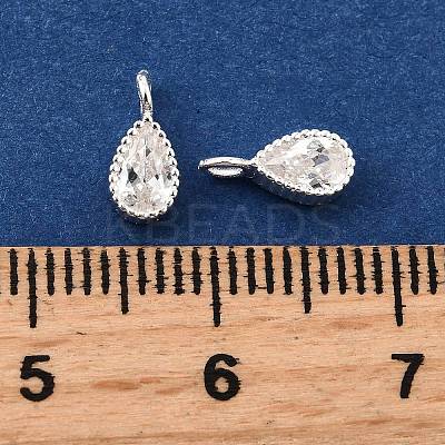 925 Sterling Silver Pave Clear Cubic Zirconia Charms STER-D306-04S-01-1