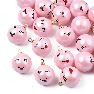 ABS Plastic Imitation Pearl Pendants KY-N015-111-1