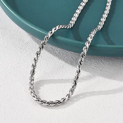 304 Stainless Steel Rope Chain Necklaces for Women NJEW-Q026-02P-1