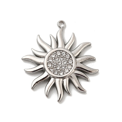 304 Stainless Steel Rhinestone Pendants LS-STAS-A122-03P-1