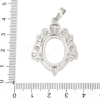 Brass Pendant Cabochon Settings KK-S521-15P-1