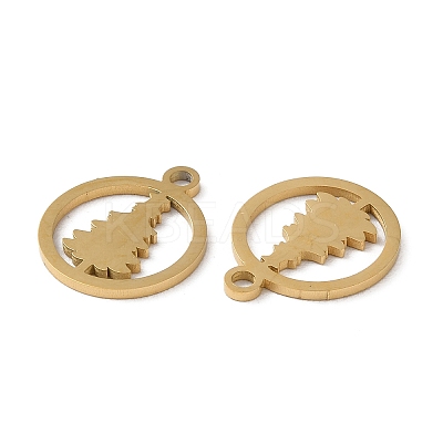 Ion Plating(IP) 304 Stainless Steel Charms STAS-F300-02G-1