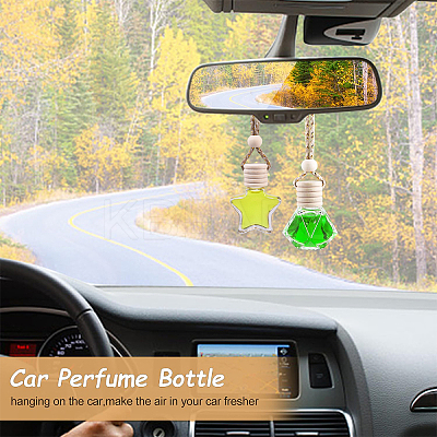 15Pcs Column Glass Empty Refillable Car Perfume Bottle AJEW-YW0001-57-1
