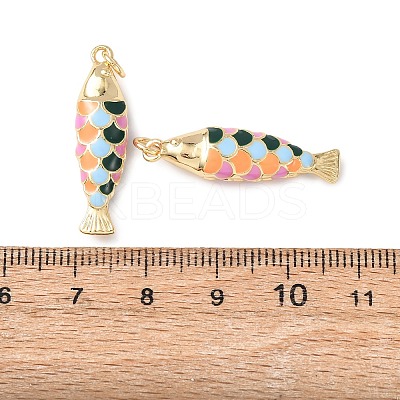 Brass Enamel Pendants KK-C143-44B-G03-1