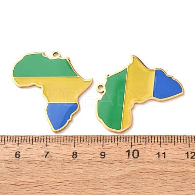 304 Stainless Steel & Enamel Pendants SA-CBA6ECE-01G-G04-1