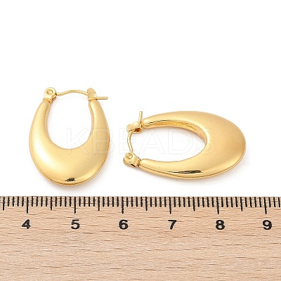 304 Stainless Steel Rhinestone Hoop Earrings for Women EJEW-U046-08A-G-1