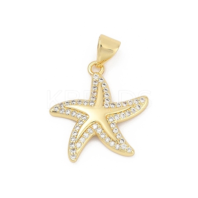 Brass Micro Pave Cubic Zirconia Pendants KK-D317-070G-1