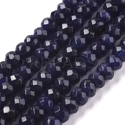 Dyed Natural Malaysia Jade Rondelle Beads Strands G-E316-2x4mm-35-1