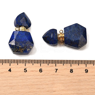 Dyed Natural Lapis Lazuli Perfume Bottle Pendants G-L623-12G-04-1