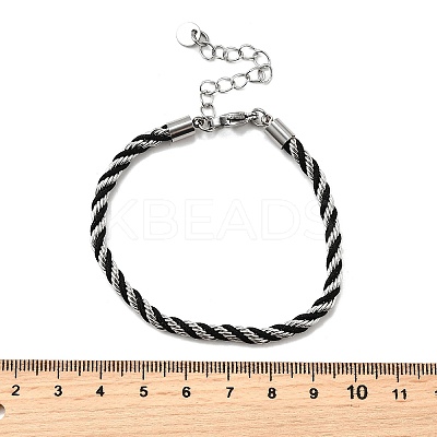 304 Stainless Steel Nylon Cord String Bracelets BJEW-Z124-01P-1