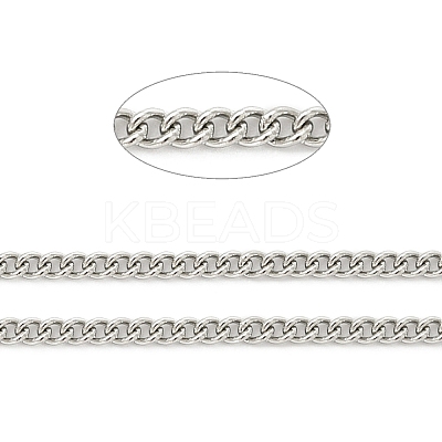 Tarnish Resistant 304 Stainless Steel Curb Chains CHS-R008-09-1
