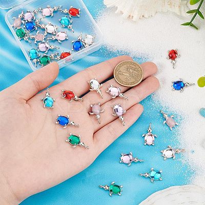 32Pcs 8 Colors Alloy Pendants FIND-PH0021-93-1