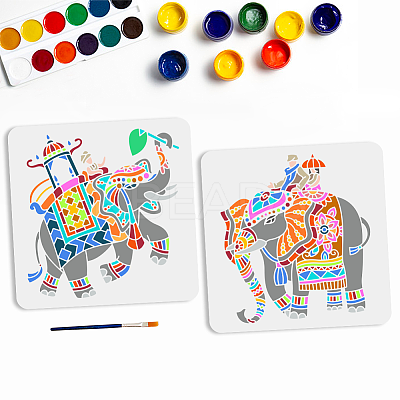 1 Set PET Hollow Out Drawing Painting Stencils DIY-MA0004-70B-1