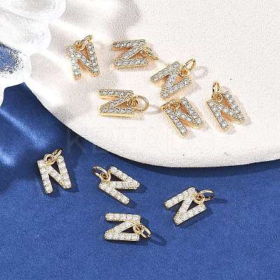 SHEGRACE Brass Micro Pave Clear Cubic Zirconia Pendants XGRQ29404-394G-N-1