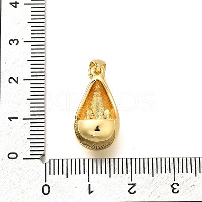 Rack Plating Brass Micro Pave Cubic Zirconia Pendants KK-L226-102G-M-1