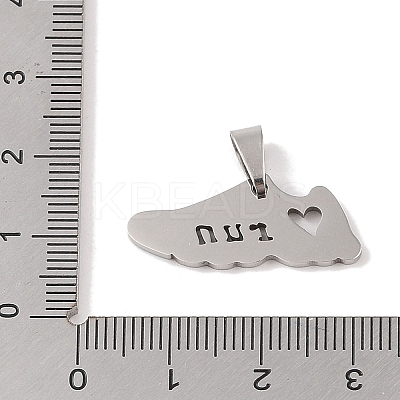 Non-Tarnish 201 Stainless Steel Pendants STAS-A094-22P-1