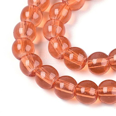 Baking Paint Glass Beads Strands X-DGLA-Q023-6mm-DB28-1