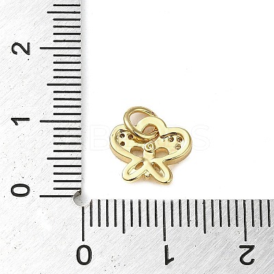 Brass Micro Pave Clear Cubic Zirconia Pendants LS-KK-U005-01A-G-1