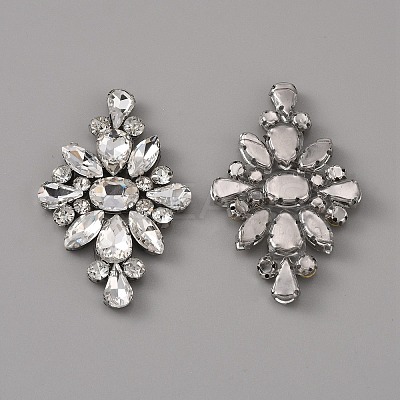 Hotfix Rhinestone Iron on Patches LS-RGLA-WH0014-01E-1