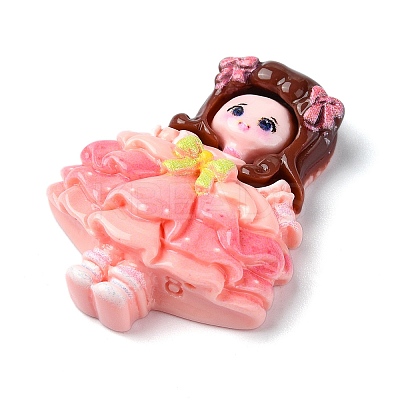 Cartoon Girls Opaque Resin Decoden Cabochons RESI-S392-06B-01-1