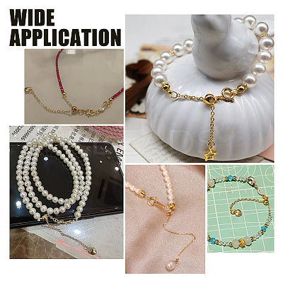4Pcs 2 Colors Alloy & Brass Chain Extender with Cubic Zirconia FIND-PH0017-99-1