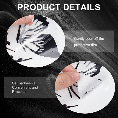 4Pcs 2 Colors PVC Cartoon Self Adhesive Car Stickers STIC-GF0001-34-1