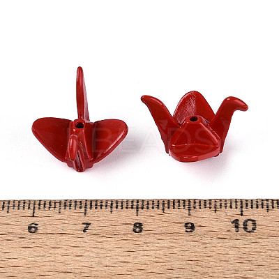 Rack Plating Spray Painted Alloy Beads PALLOY-T091-31E-1