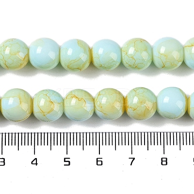 Baking Paint Glass Bead Strands GLAA-H031-01C-08-1
