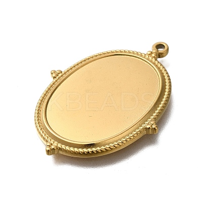 Ion Plating(IP) 304 Stainless Steel Pendant Cabochon Settings STAS-H225-03G-1