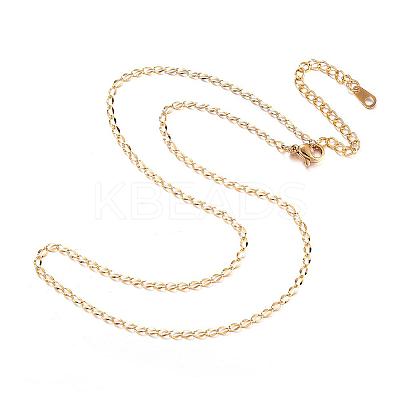 304 Stainless Steel Necklaces NJEW-E080-09G-1