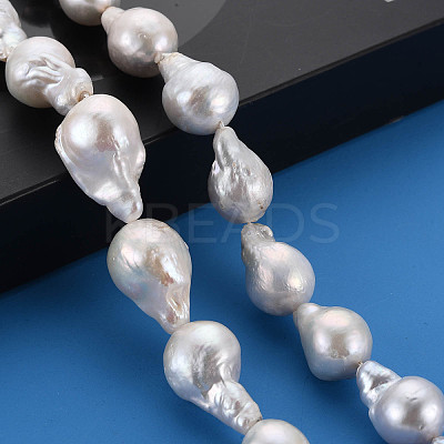 Natural Baroque Pearl Keshi Pearl Beads Strands PEAR-S019-05A-1