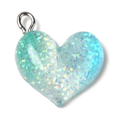 Gradient Color Transparent Resin Pendants RESI-A023-01A-1