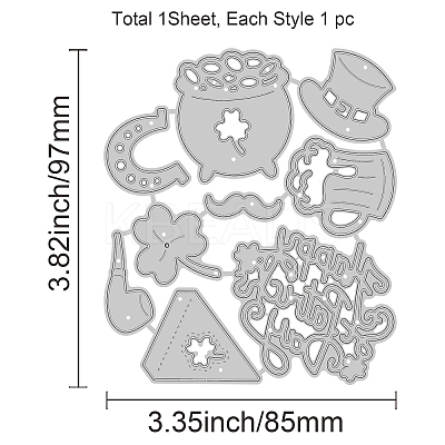 Carbon Steel Cutting Dies Stencils DIY-WH0170-886-1