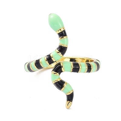 Snake Real 18K Gold Plated Cuff Rings for Women KK-C220-07G-1