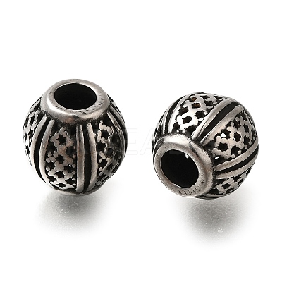 304 Stainless Steel European Beads STAS-D191-09D-AS-1